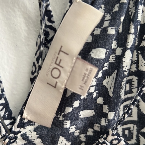 Loft halter blue and white dress - size medium - Picture 3 of 8